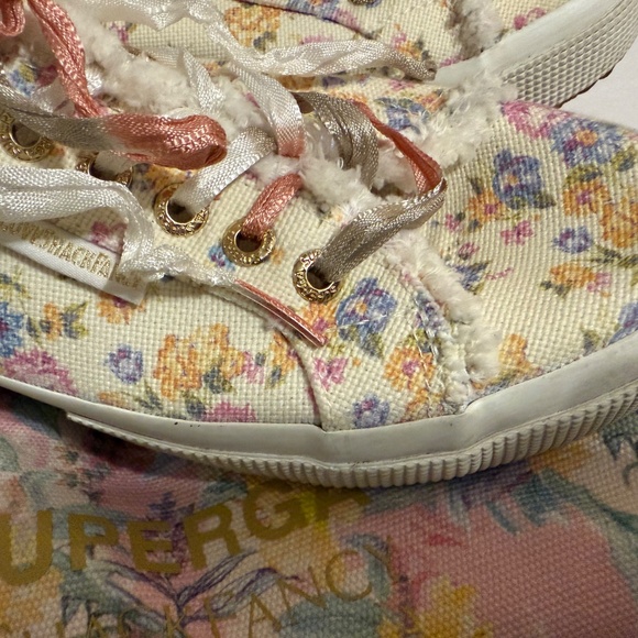 Superga x LoveShackFancy Cream Floral Low Top Sneakers - Picture 4 of 4